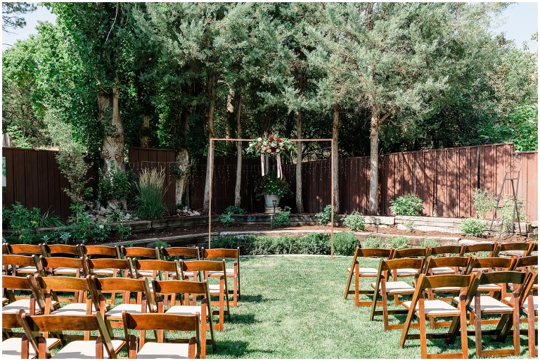 burgundy and rose gold backyard wedding, utah wedding photographer