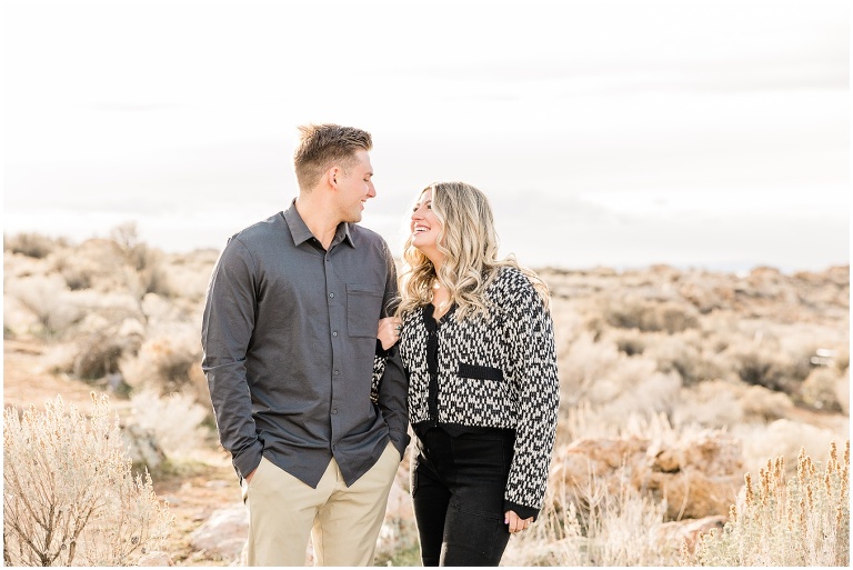 Antelope Island Engagement Session - Millie and Cannon - Utah Wedding Photographer